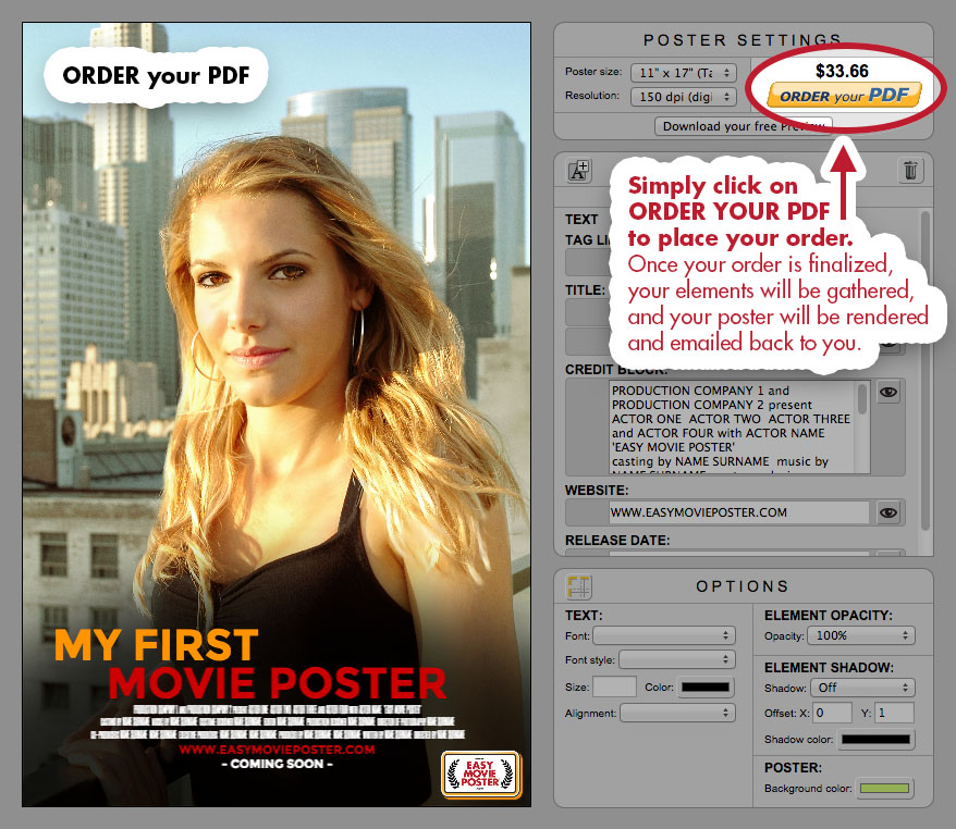 Easy Movie Poster - User Manual: Order your PDF